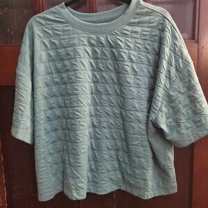 Cropped Short Sleeved Top - Green